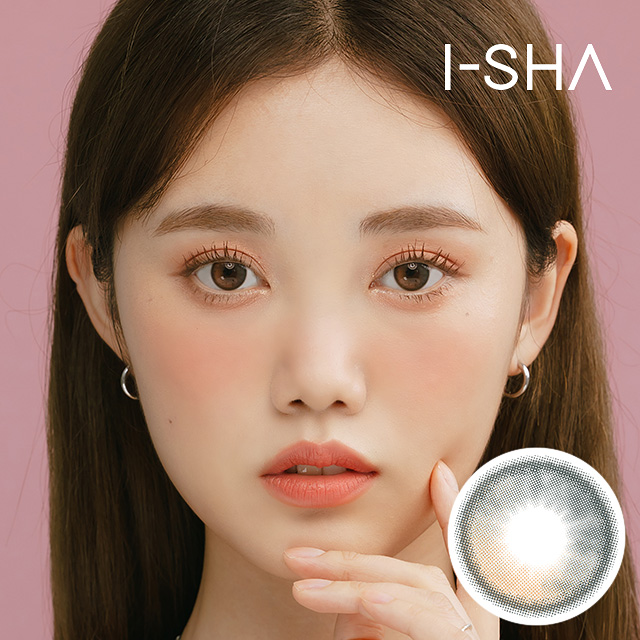 【 I-SHA・アイシャレンズ 】 ORIANA SHADE GRAY・オリアナシェードグレー  1ヶ月 14.2mm