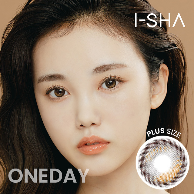 新 1day 【 I-SHA・アイシャ 】Oriana Edge Plus 1day Brown , オリアナエッジプラスワンデーブラウン