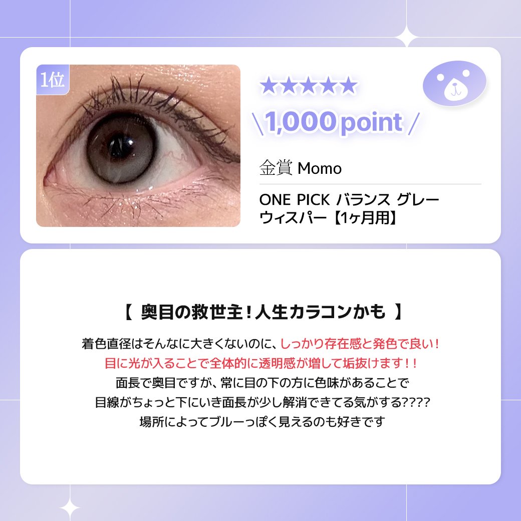蜜のレンズカラコンレビュー 1位